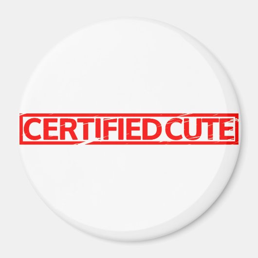 Aimant Tampon mignon certifié (Devant)