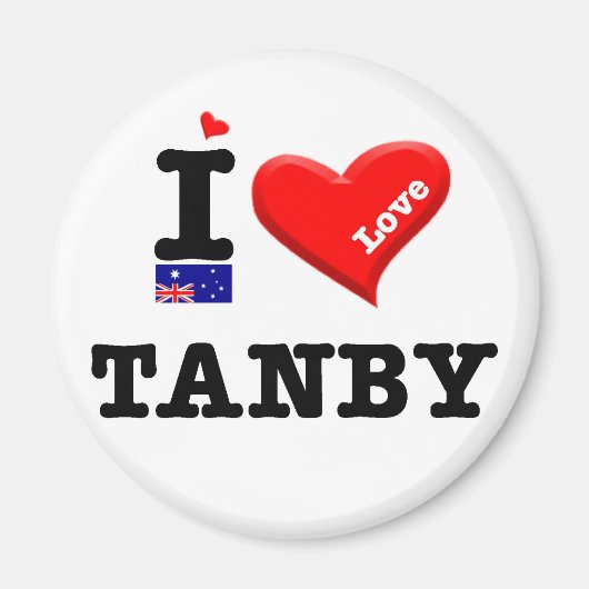 Aimant TANBY - I Love (Devant)