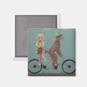 Aimant Tandem de caniche (Recto/Verso)