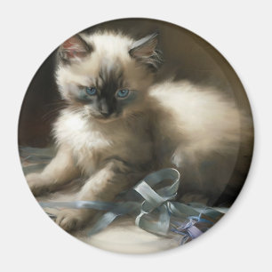 Aimant Tangle de ruban Siamese Kitten