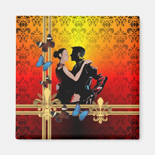 Aimant Tango sur damas (Devant)