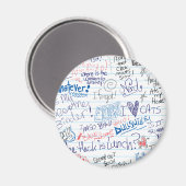 Aimant Tant de gribouillis scolaires (Recto/Verso)