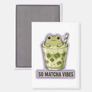 Aimant Tant de Vibes Matcha Mignon Frogue Kawaii