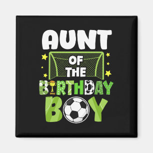 Aimant Tante de football Fête d'anniversaire garçon Fête