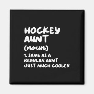 Aimant Tante de hockey Définition Amusant et Sassy Sports