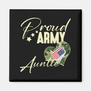 Aimant Tante de l'armée fière d'homme Camouflage Dog Tag