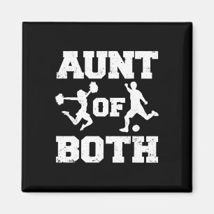 Aimant Tante de pom-pom girl et footballeuse de cheerlead