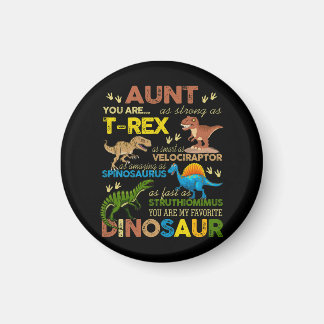 Aimant Tante Enfants Vous Êtes Mon Dinosaure Favori
