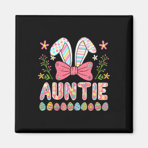 Aimant Tante œufs de Pâques colorés Lapin nœud papillon F