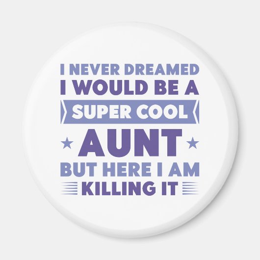 Aimant Tante super Cool (Devant)