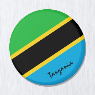 Aimant Tanzania flag & Africa - travel/sports fans