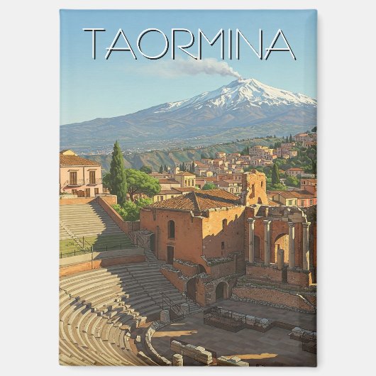 Aimant Taormina Italie Mont Etna (Recto)