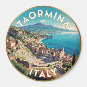 Aimant Taormine Italie Scène de la côte ionienne 🌊
