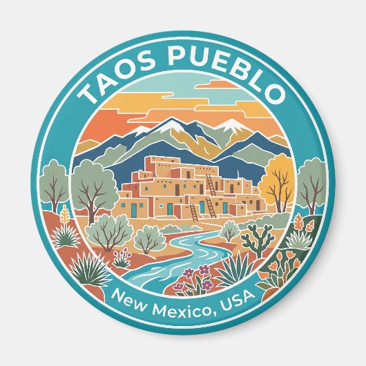 Aimant Taos Pueblo États-Unis (Devant)