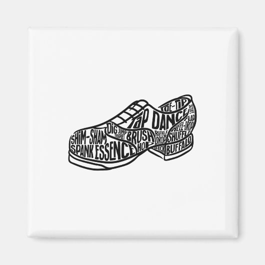 Aimant Tap Dance Enseignant Tap Dancer Tap Dancing Steps (Devant)
