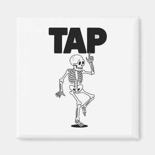 Aimant Tap Dance Lover Skeleton Danser Professeur Danser (Devant)