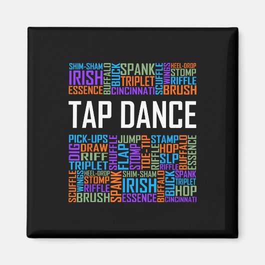 Aimant Tap Dance Words Lover Don Tap Dancer Danses Dancin (Devant)