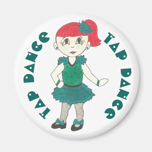 Aimant TAP DANSE Enseignant Considérant Cadeau Tapdancer  (Devant)