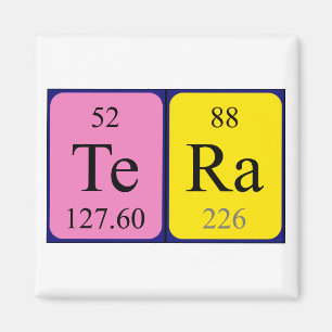 Aimant Tapez l'aimant du nom périodique de la table