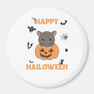 Aimant Tapir En Citrouille Cute Tapire Happy Halloween