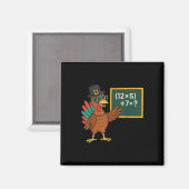 Aimant Tapis de Thanksgiving drôle de professeur de mathé (Recto/Verso)