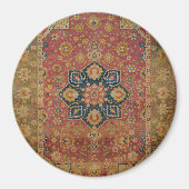 Aimant Tapis rouge or Kashan tapis Perse Asiatique (Devant)