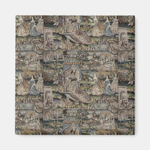 Aimant Tapisserie vintage Queen Esther Broderie violet