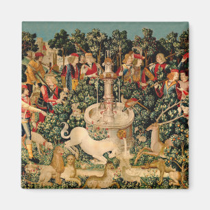 Aimant Tapisseries de licorne médiévale Impression : Met
