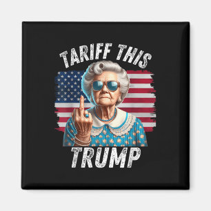 Aimant Tarif Trump, Vielle Dame, Trump