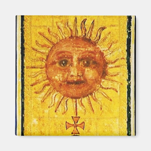 AIMANT TAROTS DE RENAISSANCE ANTIQUE /LE SOLEIL (Devant)