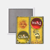 AIMANT TAROTS DE RENAISSANCE ANTIQUE /LE SOLEIL ET L'ACE  (Recto/Verso)