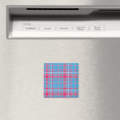Aimant Tartan bleu et rouge (In Situ (Lave-vaisselle))