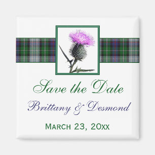 Aimant Tartan et chardon mariage Enregistrer l'aimant de