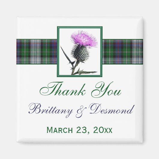 Aimant Tartan et chardon mariage Favoriser l'aimant (Devant)