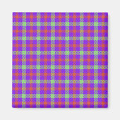 Aimant Tartan Violet (Devant)