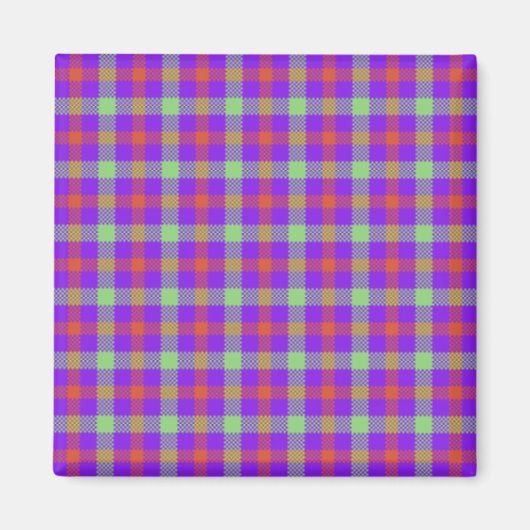Aimant Tartan Violet (Devant)