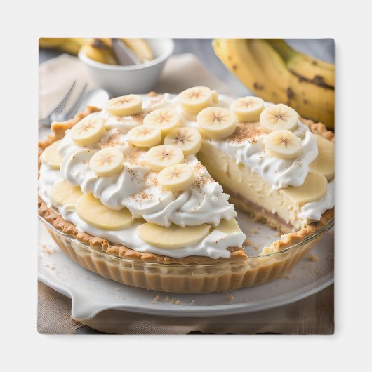 Aimant Tarte à la crème de banane (Devant)
