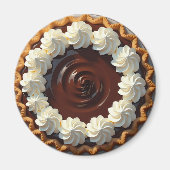Aimant Tarte au chocolat avec crème humide (Devant)