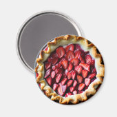 Aimant Tarte aux fraises avec croûte (Recto/Verso)