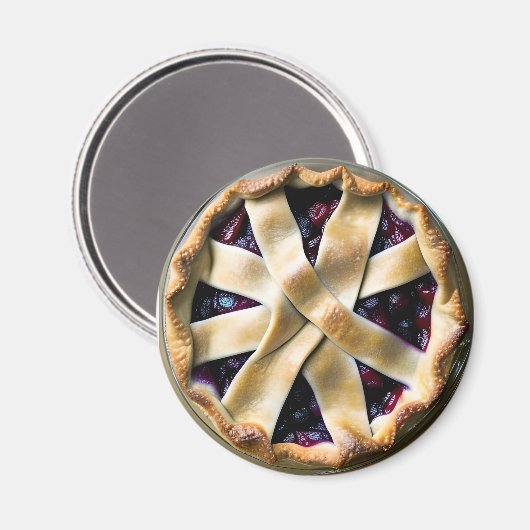 Aimant Tarte aux mûres avec croûte (Recto/Verso)