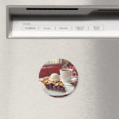 Aimant Tarte cerise, crème glacée vanille et café (In Situ (Lave-vaisselle))