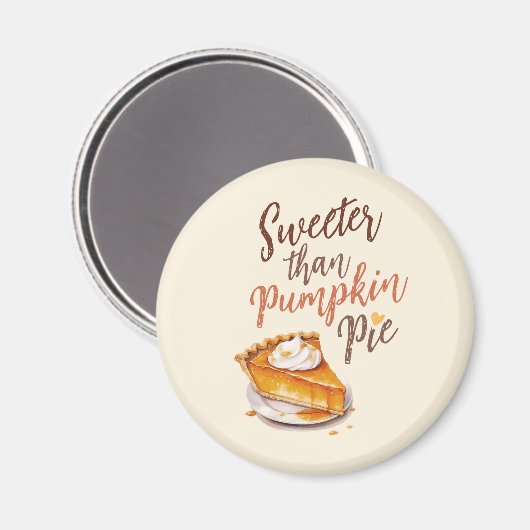 Aimant Tarte plus douce que Citrouille (Recto/Verso)