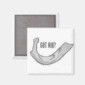 Aimant T'as du Rib ? Réfrigérateur (Recto/Verso)