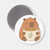 Aimant Tasse à Café Câlin Capybara Mignon (Recto/Verso)