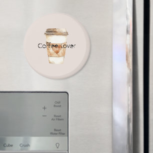Aimant Tasse cœur café crème
