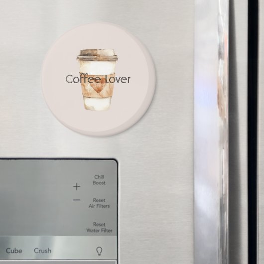 Aimant Tasse cœur café crème (In situ (réfrigérateur))