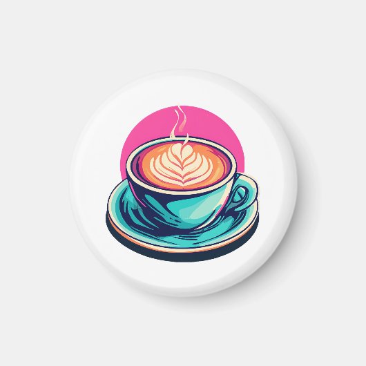 Aimant Tasse de café cappuccino (Devant)