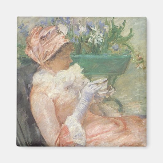 Aimant Tasse de thé de Mary Cassatt, impressionnisme Vint (Devant)