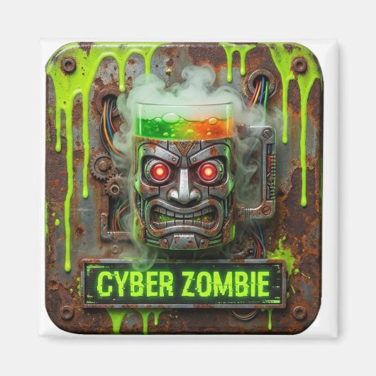 Aimant Tasse Tiki Absinthe Cyber Zombie (Devant)