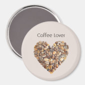 Aimant Tasses cœur café crème (Recto/Verso)